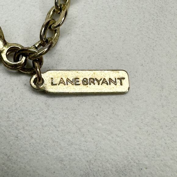 Lane Bryant Geometric Gold Tone Long Chain Link Necklace - Picture 3 of 10